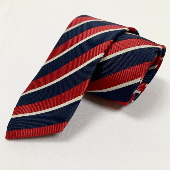 The Gucci Striped Pimentone Neck Tie in Blue/ Red NEW W TAGS - Picture 1 of 7